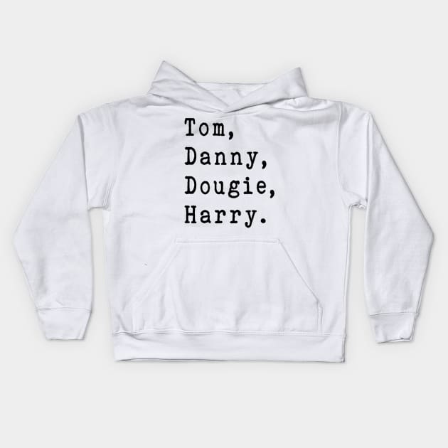 Tom, Danny, Dougie, Harry - Bandmembers McFly black Kids Hoodie by MeowOrNever